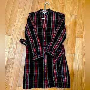 J crew plaid shirt dress